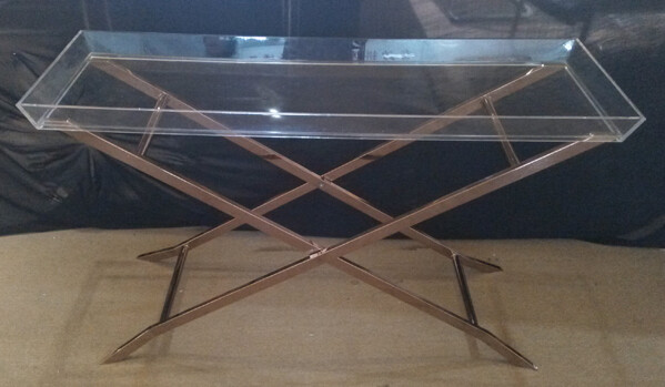 customized clear acrylic tray table/end table